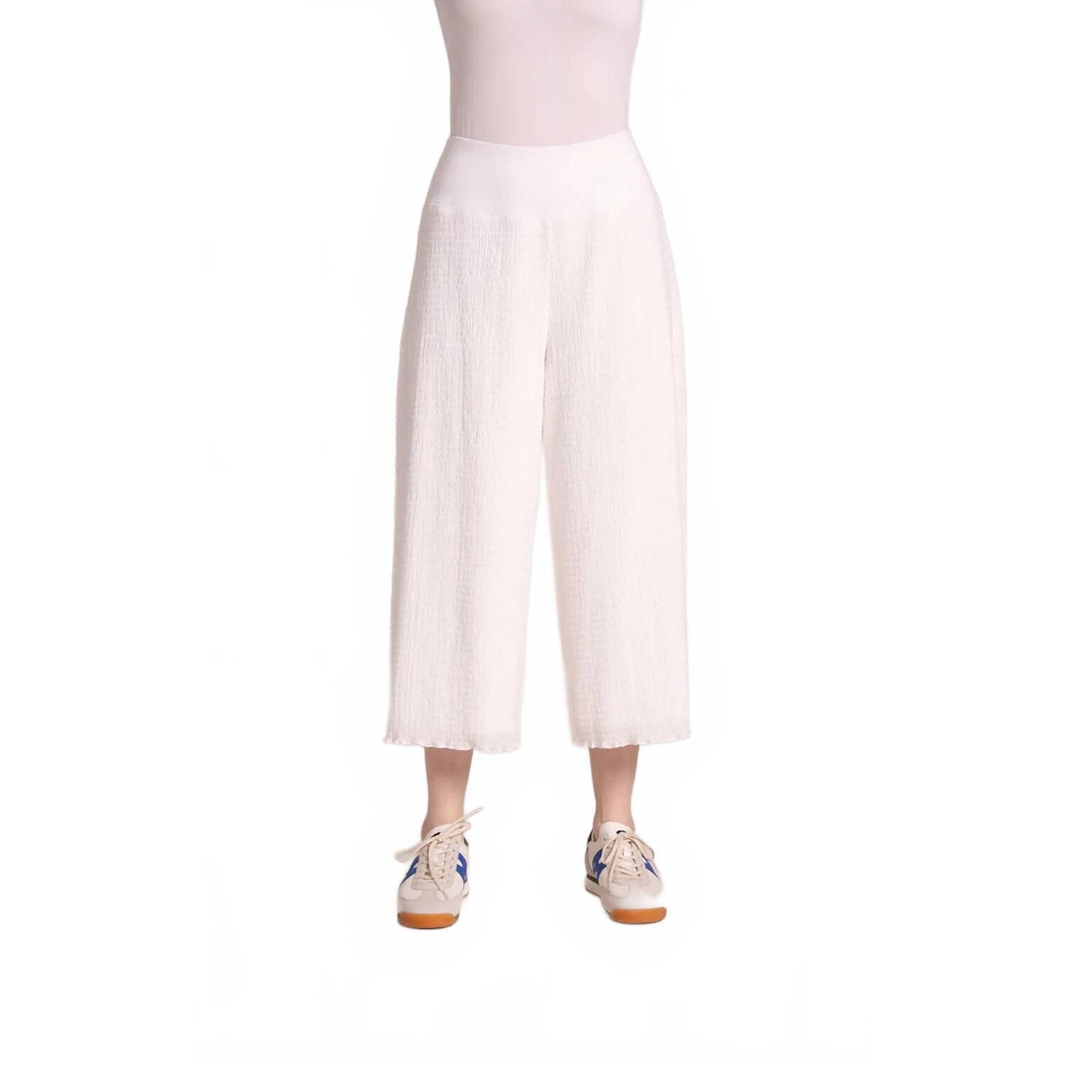 New Sympli Pop Wide Capri Pants In White